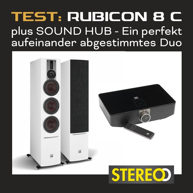 Die Zeitschrift STEREO testet den RUBICON 8 C Aktivlautsprecher