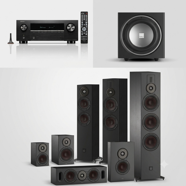 Heimkinoanlage 5.1: DENON AVR-2900H DAB +DALI SONK 5 + DALI SONIK 1 + DALI SONIK CINEMA +DALI SUB E-9 F