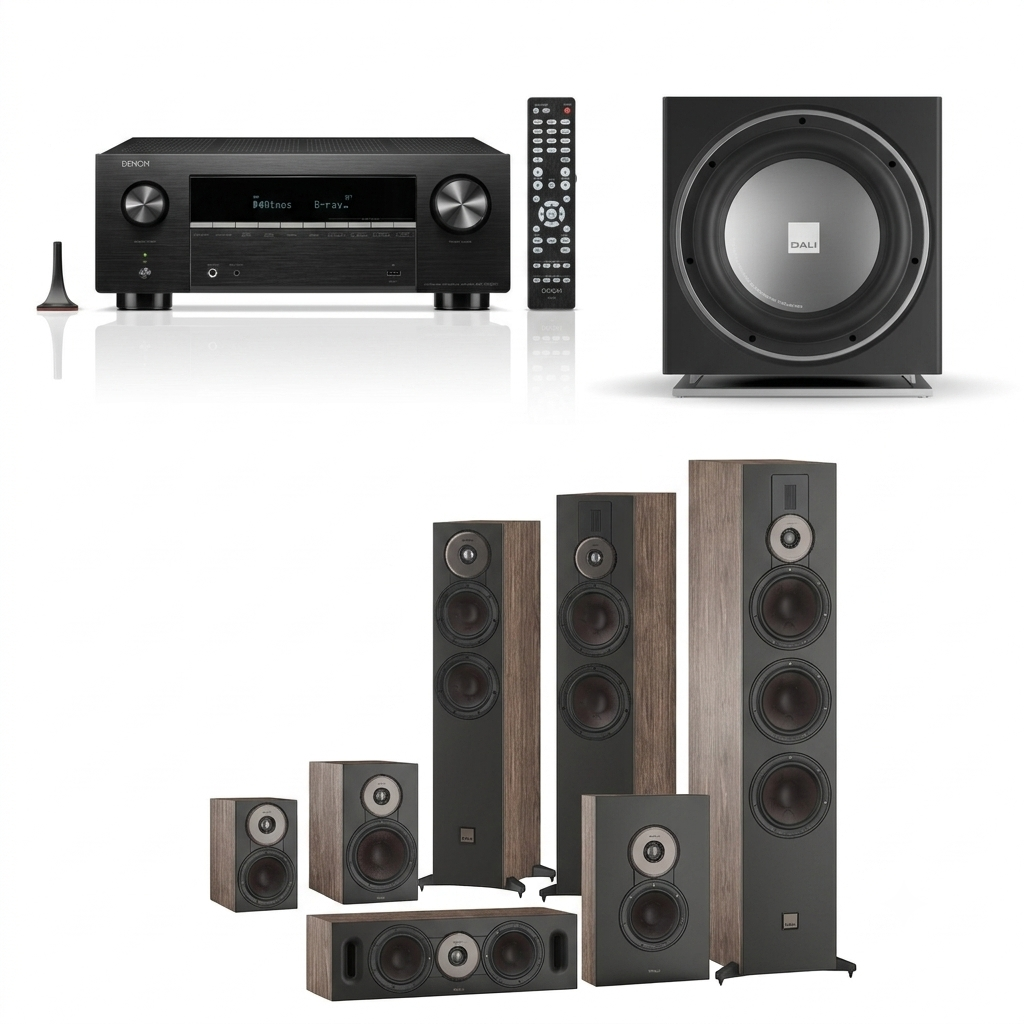 Heimkinoanlage 5.1: DENON AVC-X3900H +DALI SONK 7 + DALI SONIK 3 + DALI SONIK CINEMA +DALI SUB E-12 F