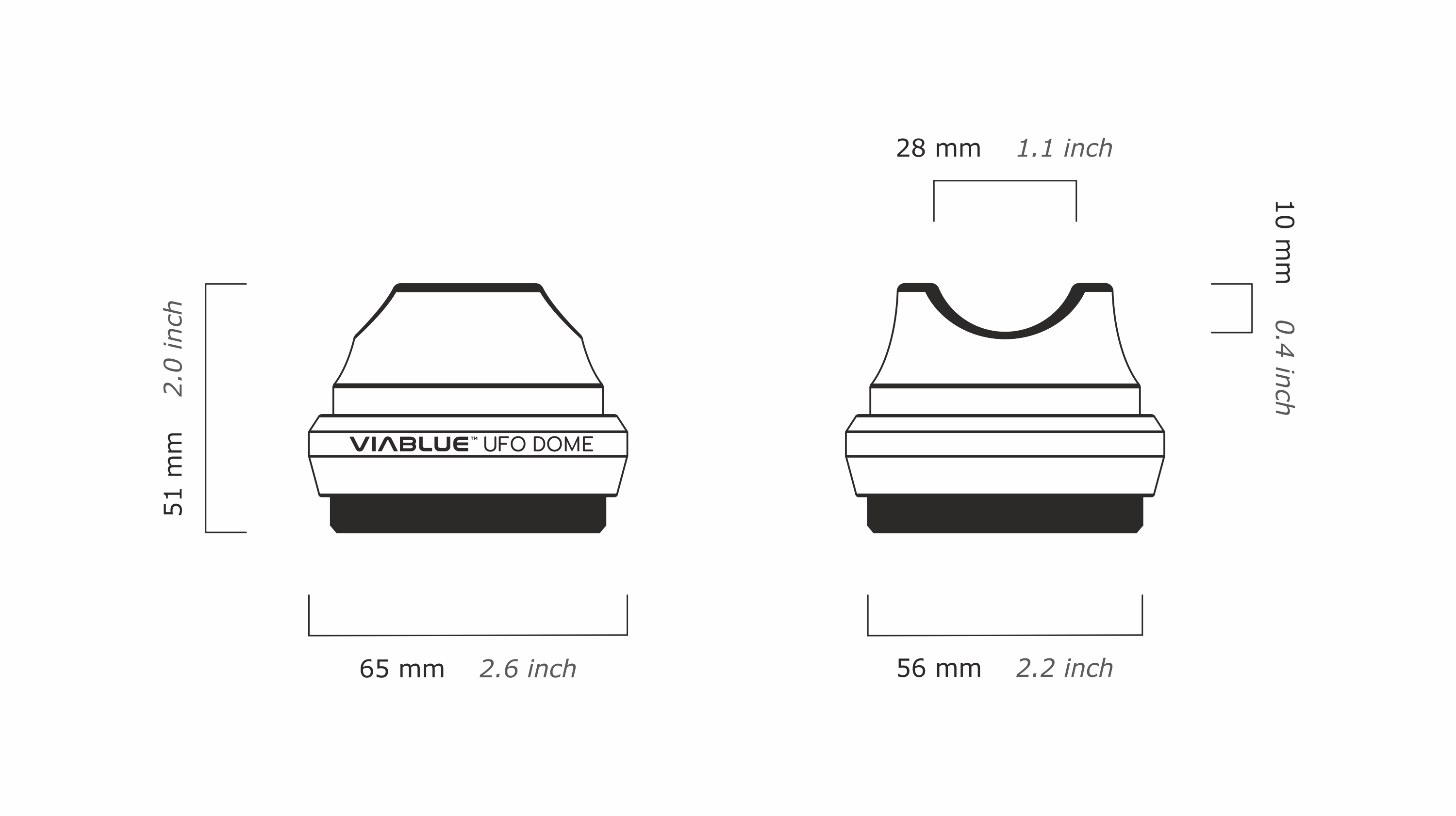 VIABLUE UFO DOME CABLE LIFTER / 4 Stück